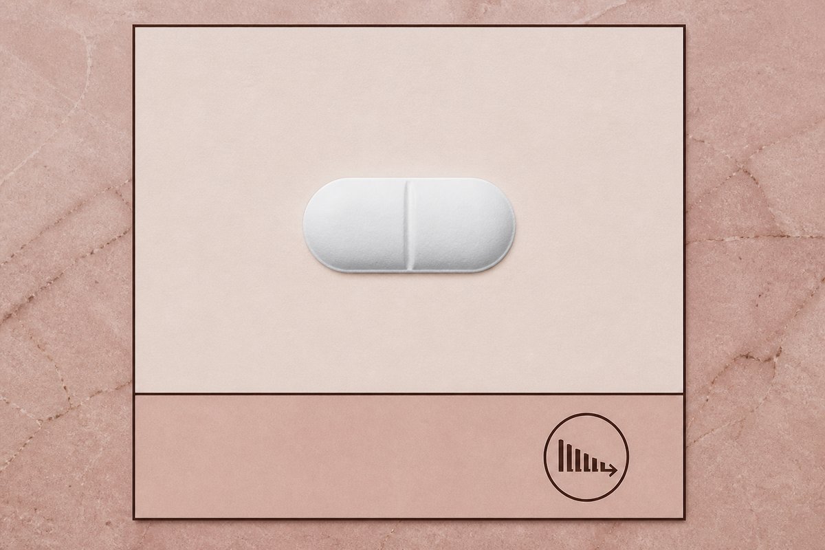 Baclofen 20 mg tablets on a spasm specimen card