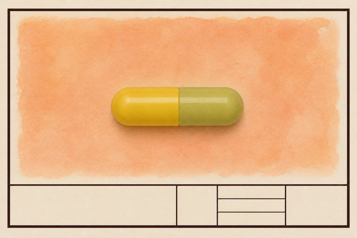 Doryx 80 mg DR capsule on a course-length card