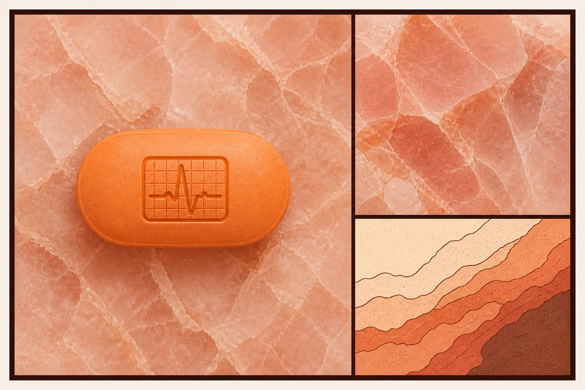 5 mg and 20 mg vardenafil tablets on a blush specimen card